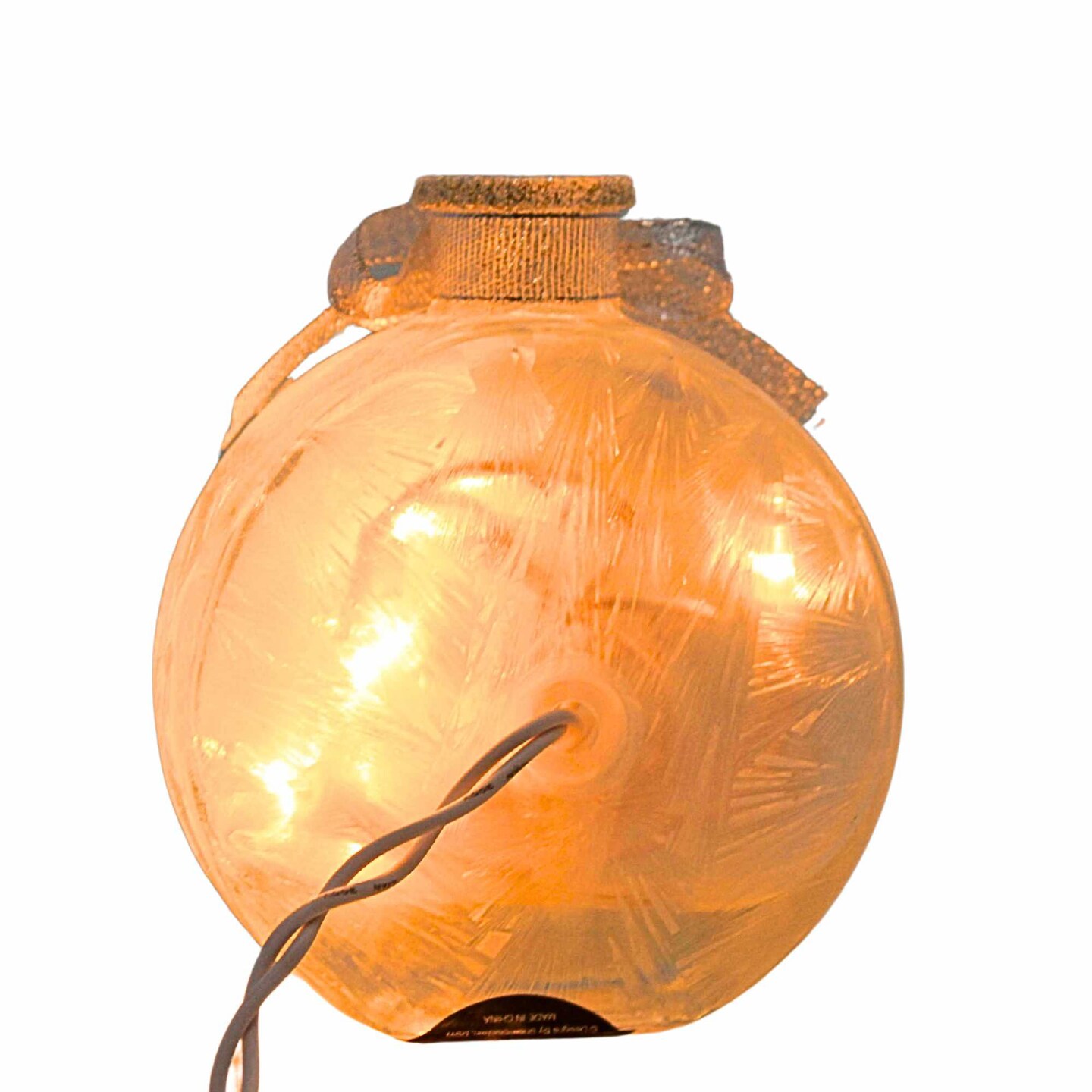 Stony Creek 4.5 Inch Soft Winter Fawn Round Jar Christmas Lighted Glass Accent , Electric Pre-Lit