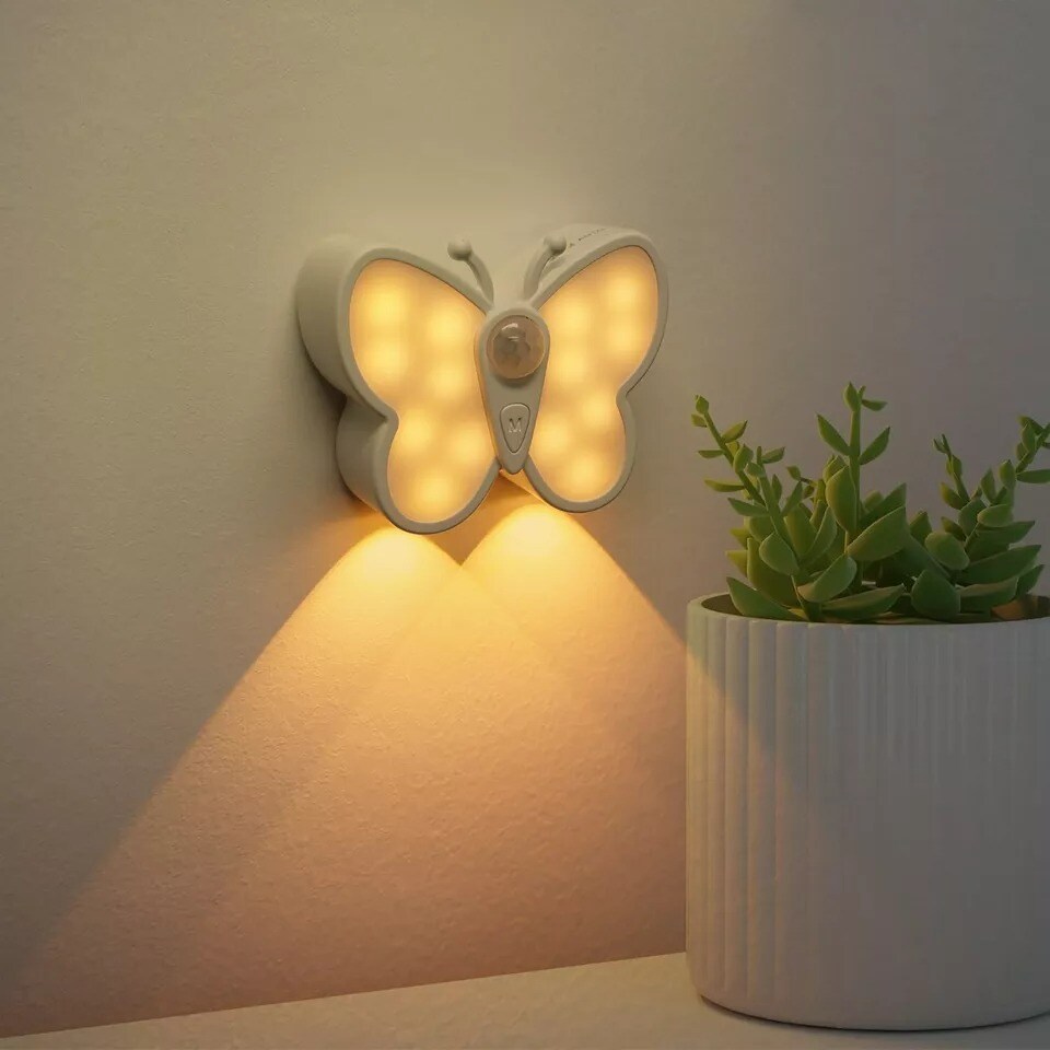 Wireless LED Motion Sensor Light Strip USB Cabinet Lamp Closet Bedroom Dimmable