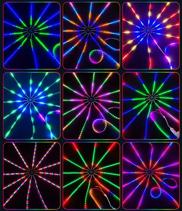 Firework LED Strip Lights Multi Color RGB Changing Music Sound Sync Bluetooth