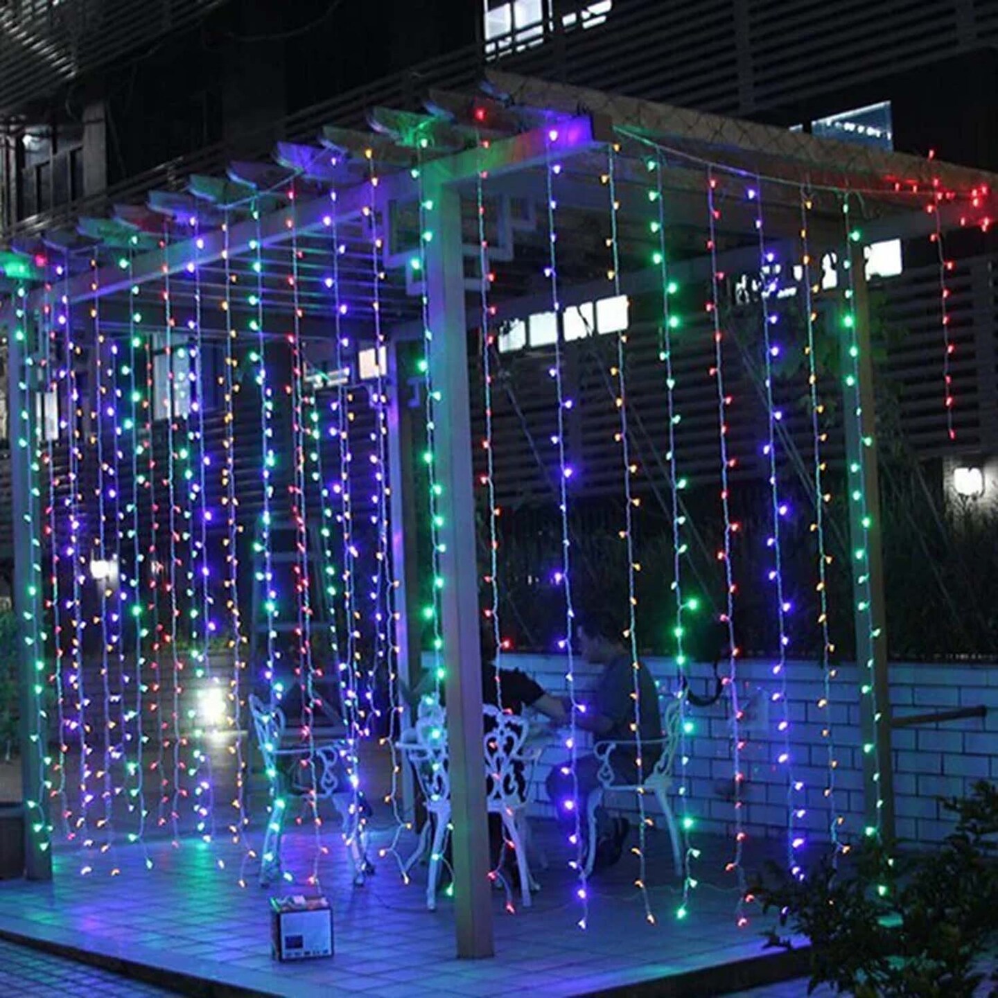 300 LED Curtain String Light With Remote Multicolor for Christmas