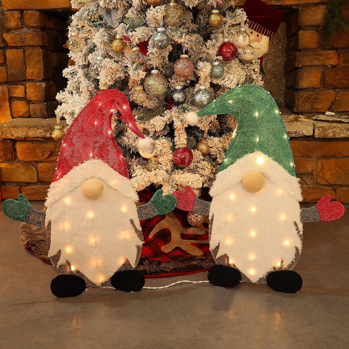 2 Lighted Christmas Tinsel