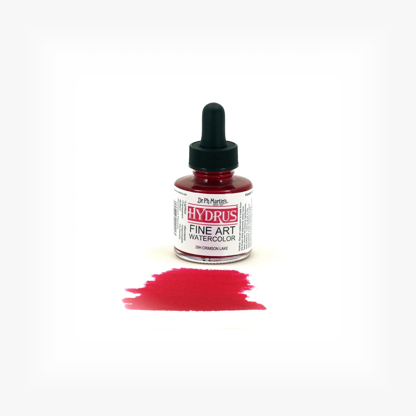 Dr. Ph. Martin&#x27;s Hydrus Fine Art Watercolor, 1.0 oz, Crimson Lake (29H)