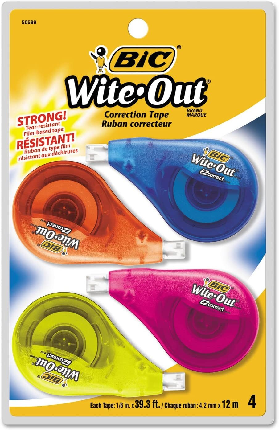 White-Out Brand EZ Correct Correction Tape, 4 Count