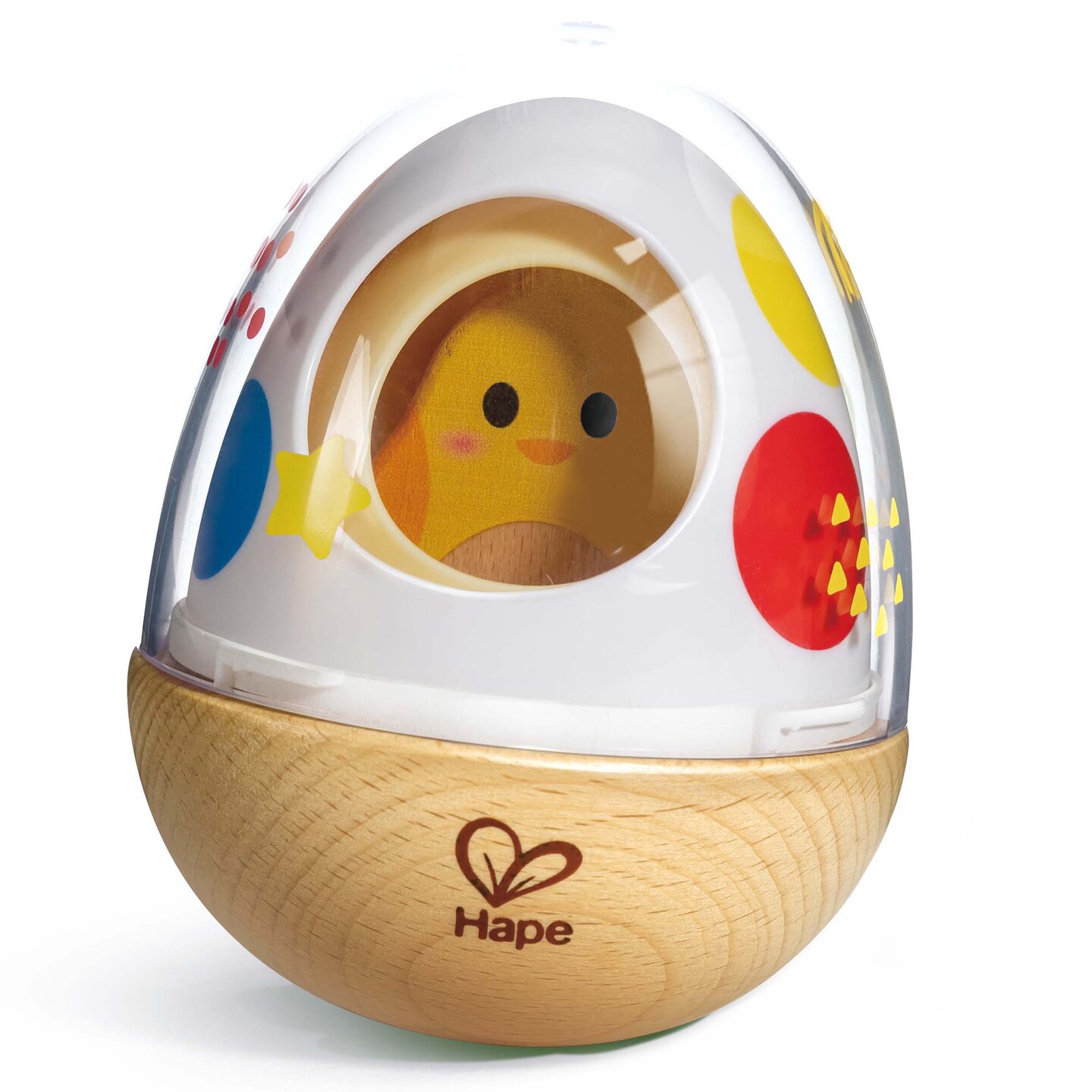 Hape: Wobble Wonder Stacker - Nesting Chicken &#x26; Egg Shell Toy, Reveal, Sorting &#x26; Stacking Play, Wobbling Animal Roly Poly, Baby-Toddler-Kids Ages 1+