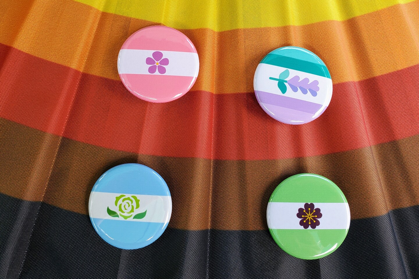 Sapphic, Achillean, Diamoric, Saphilean, Pride Flag Accessories 1.25 inch -  Pins, Magnets, Keychains, Shoe Charm