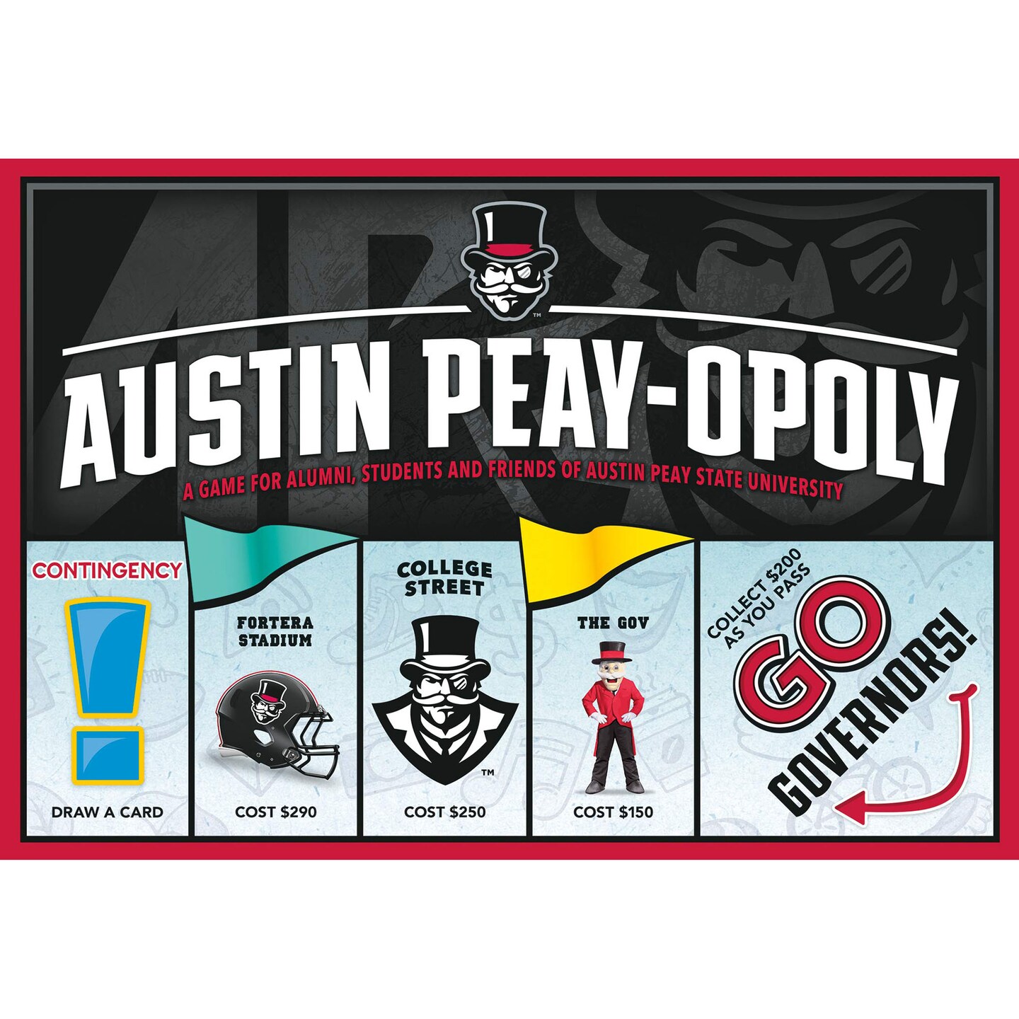 Late For The Sky: University Austin Peay-Opoly Monopoly Board Game