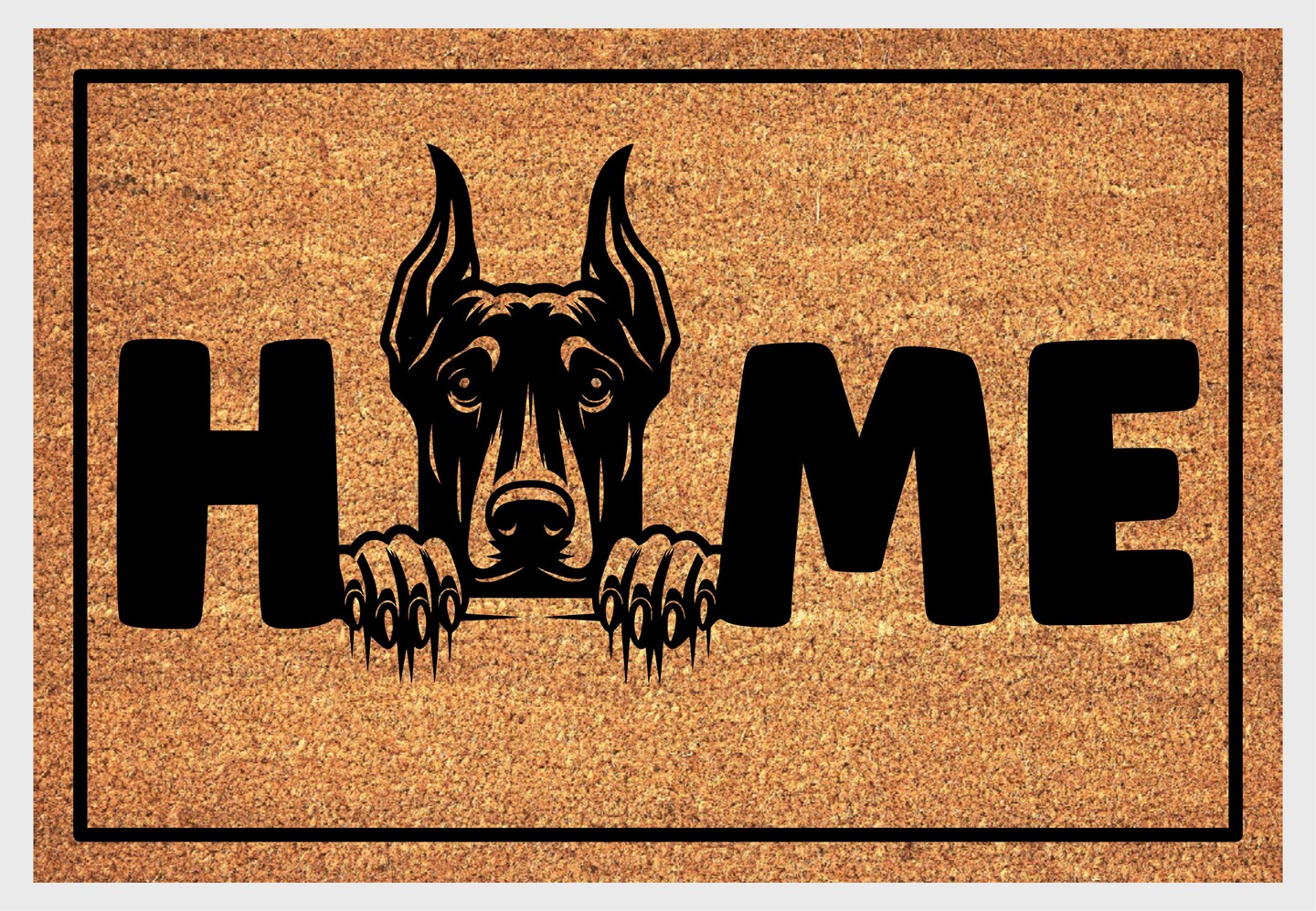 Doberman Home Doormat Doberman Welcome Mat Sizes MakerPlace by  Michaels