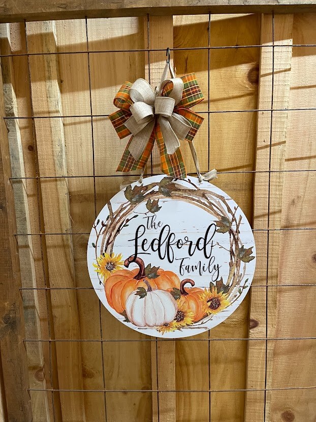 Fall buy Door Hanger - Pumpkin Door Decor - Autumn Door Sign - Thanksgiving Door Hanger - Fall Wreath - Personalized Door Decor