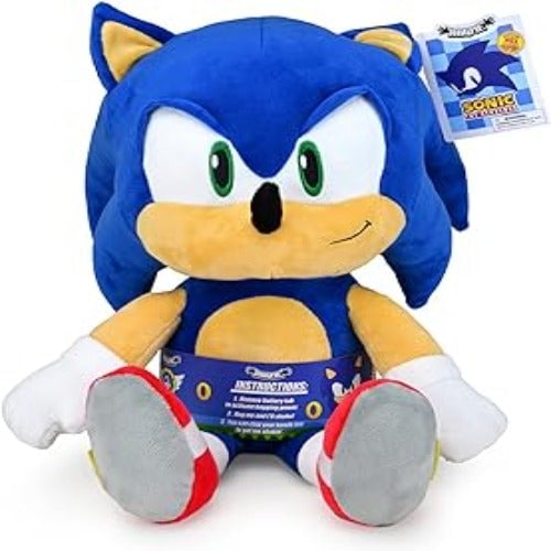 Kidrobot Sonic The Hedgehog Sonic 16 Inch Hugme Shake Action Vibrating Plush