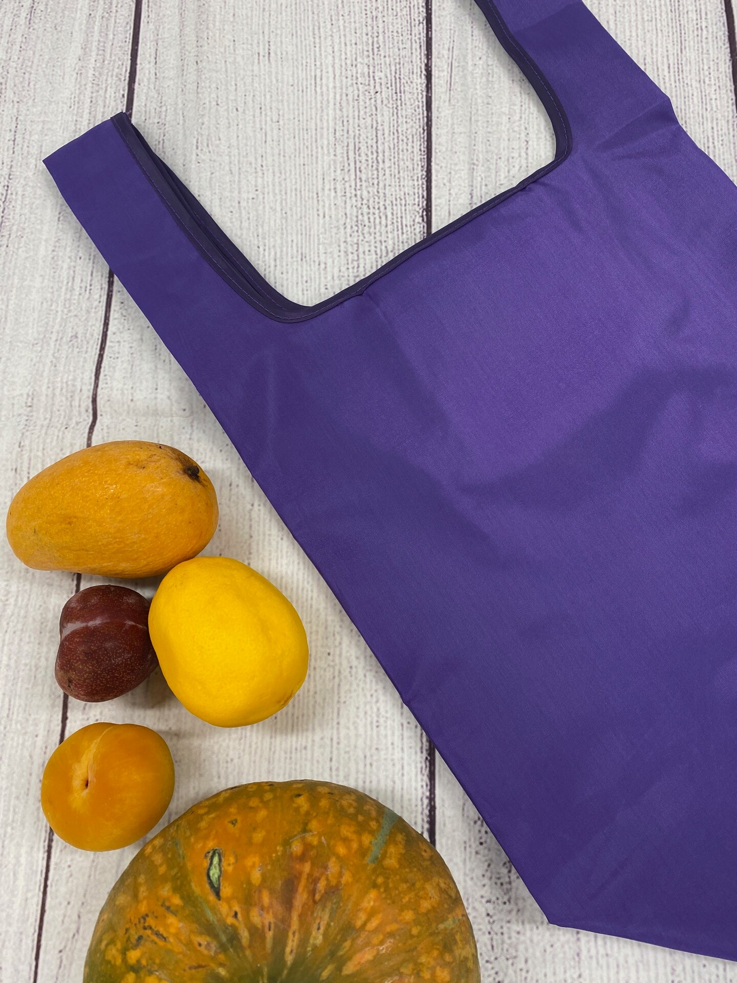 Wrapables JoliBag Nylon Reusable Grocery Bag, 2 Pack, Purple