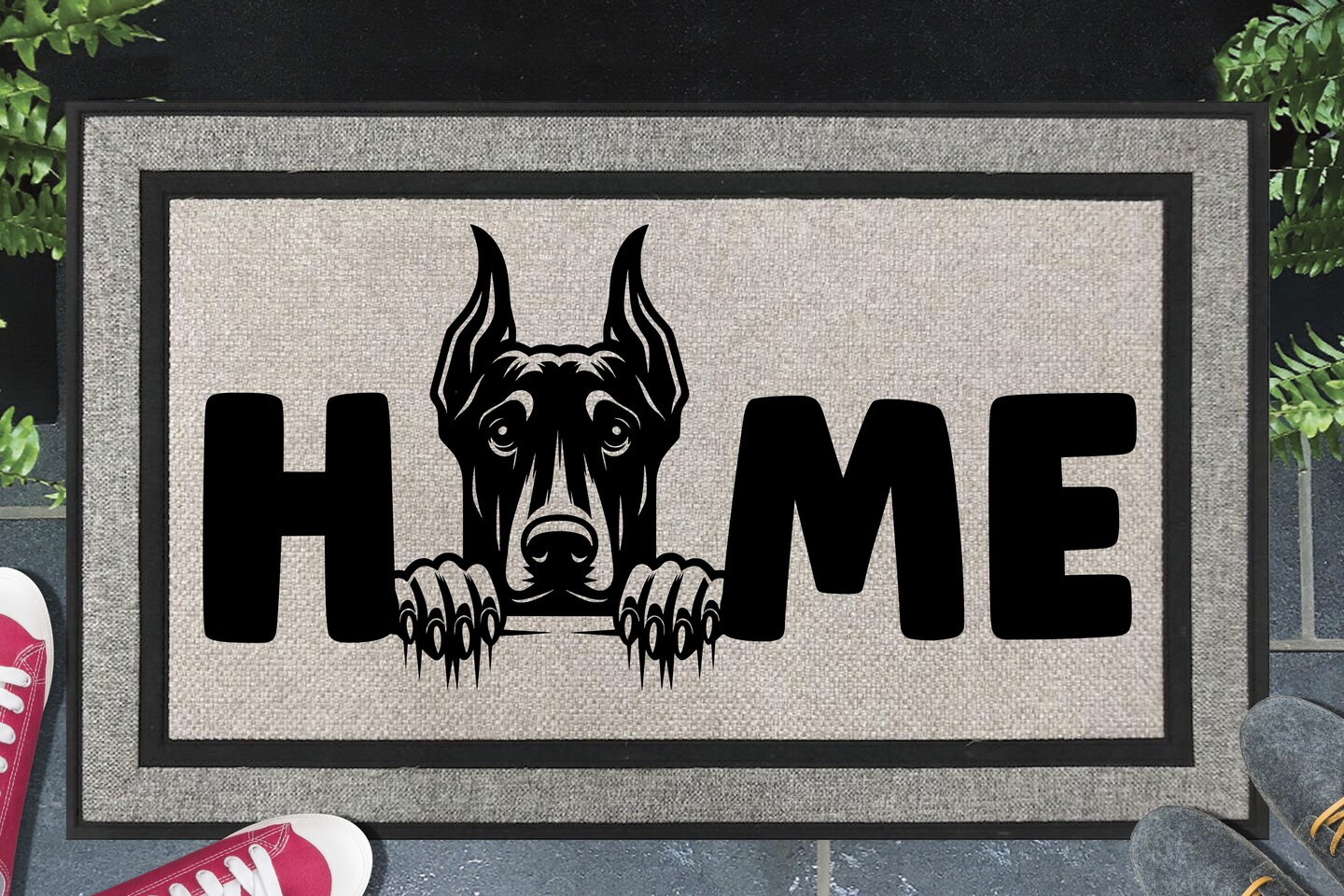 Doberman Home Doormat All-Weather Welcome Mat 18