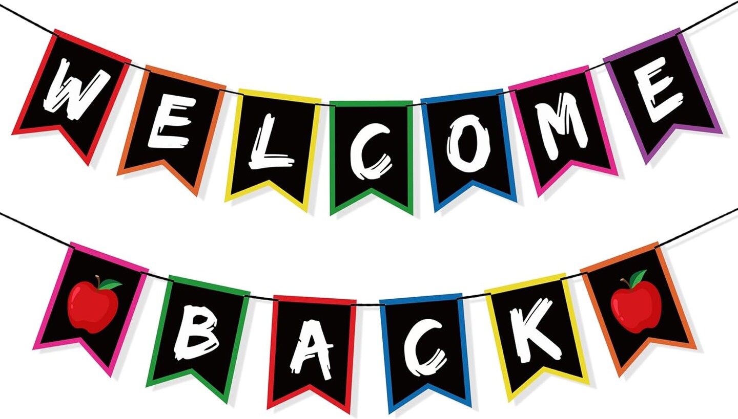 Welcome Back Banner for Back to School Decorations