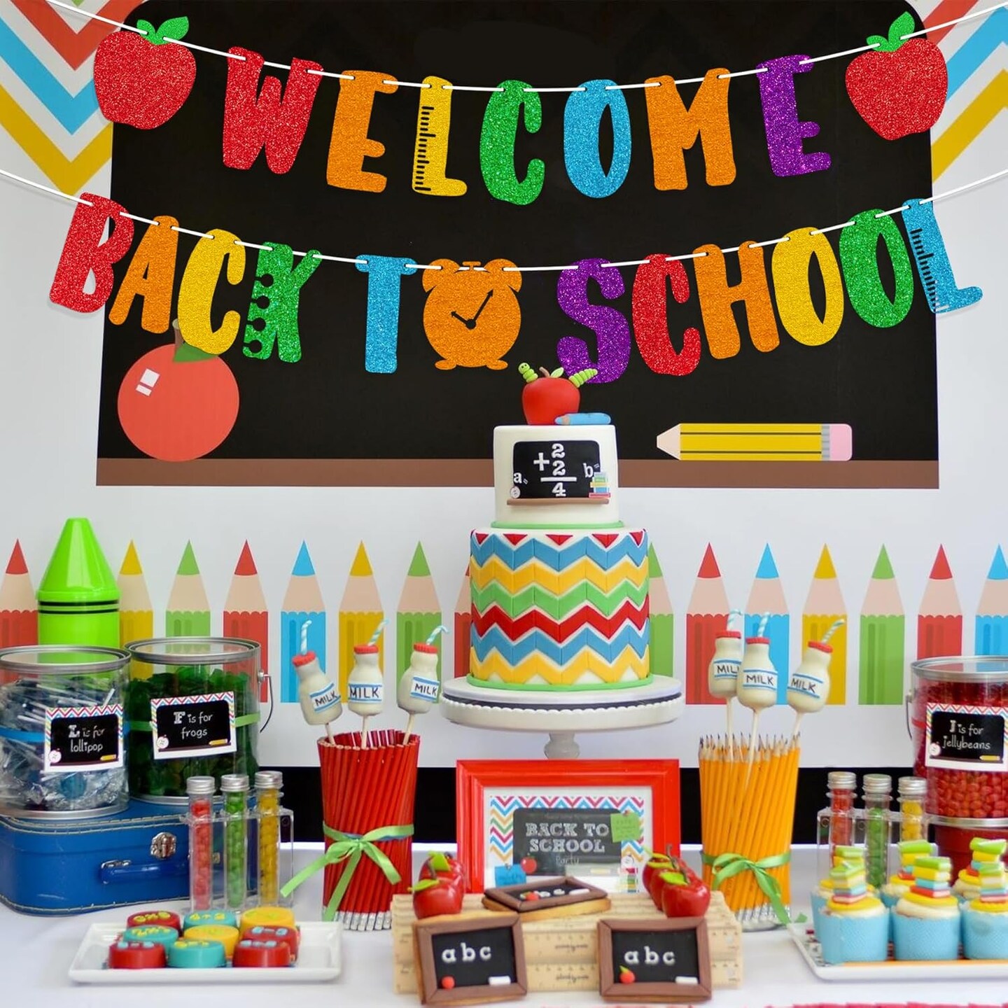 Welcome To Orientation Banner & Decorations Kit - First Day Of School, Back To School Classroom Party Decor