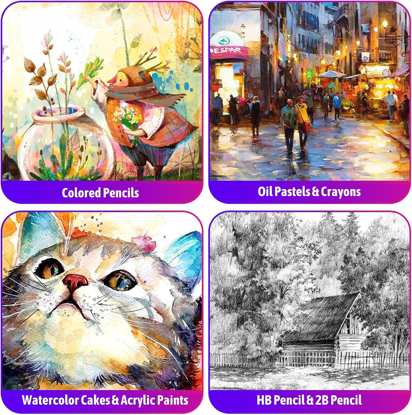 195-Pack Arts and Crafts Supplies for Adults Kids