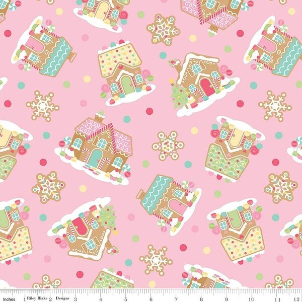 Main in Pink (c16440-pink) | Gingerbread Kisses | Doodlebug Designs | Riley Blake