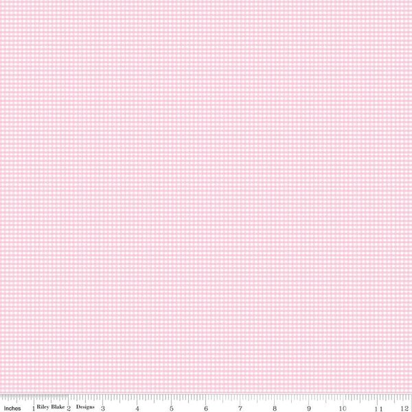 Micro Gingham in Peony (c455-peony) | Gingham | Riley Blake Designs | Riley Blake