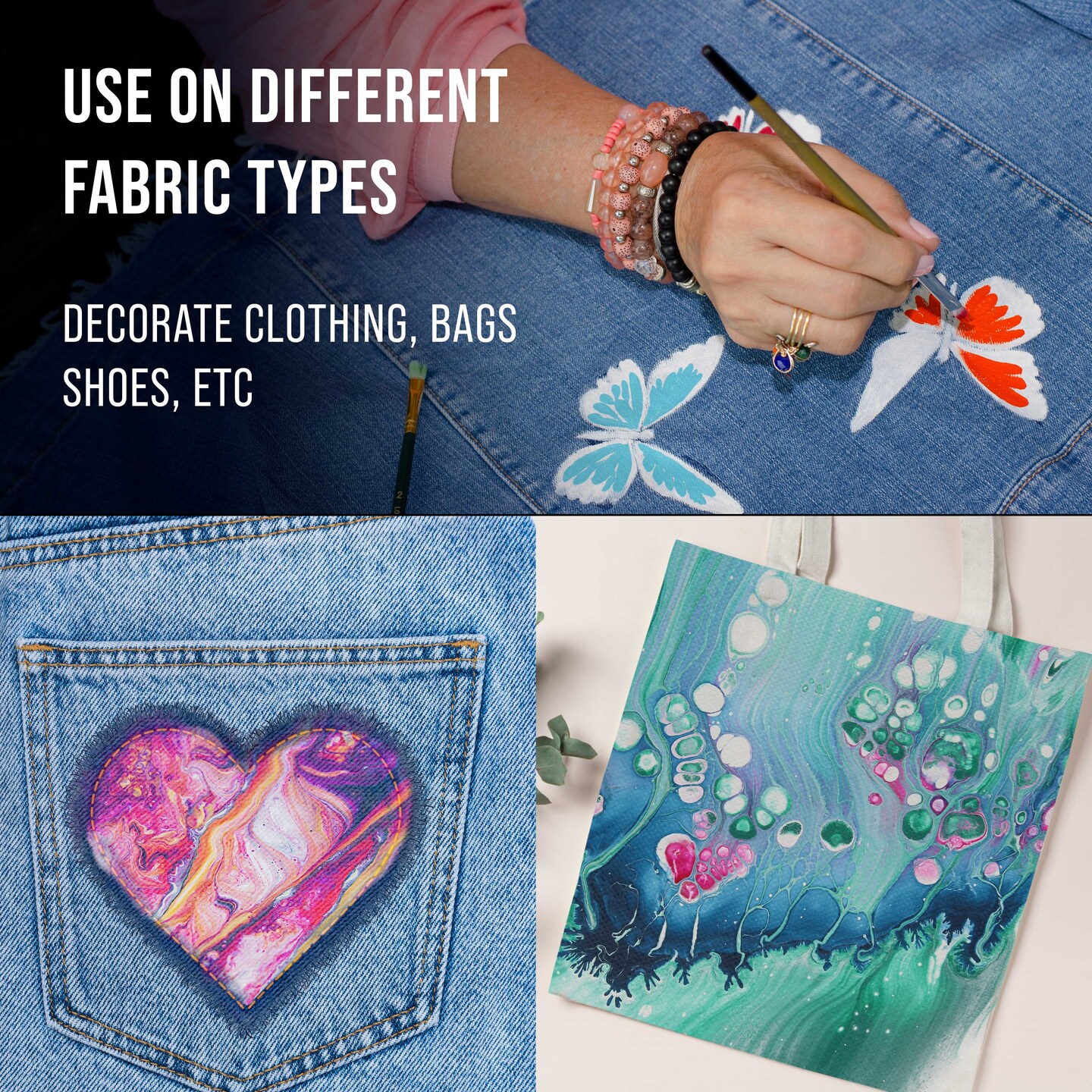 Professional Effects Fabric Medium 4oz, Extender, Improves Paint Adhesion to Textiles - Fabric Medium for Acrylic Paint on Textile Increases Flexibility and Transparency