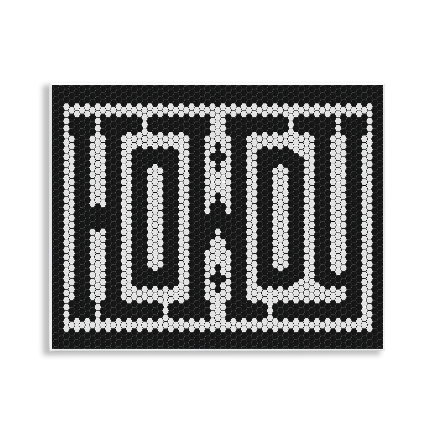 Stupell Industries Mosaic Style Howdy in Black Wall Plaque By Lettered and Lined