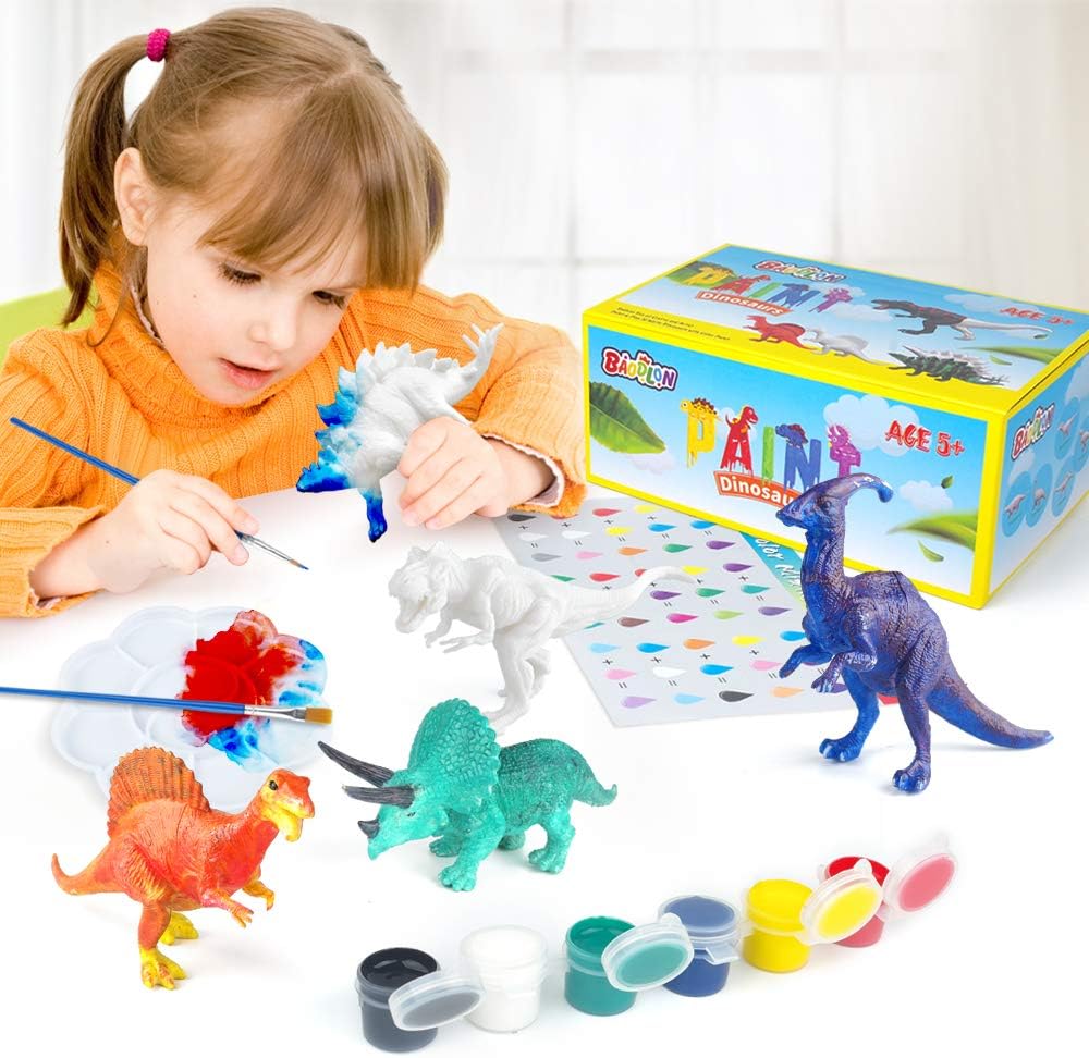 Kids Arts Crafts Set Dinosaur Toy Painting Kit