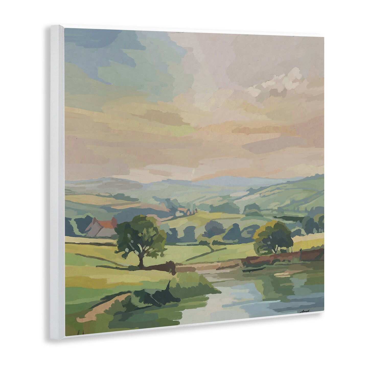 Stupell Industries Midwestern Countryside Landscape Wall Plaque By Amelia Noyes