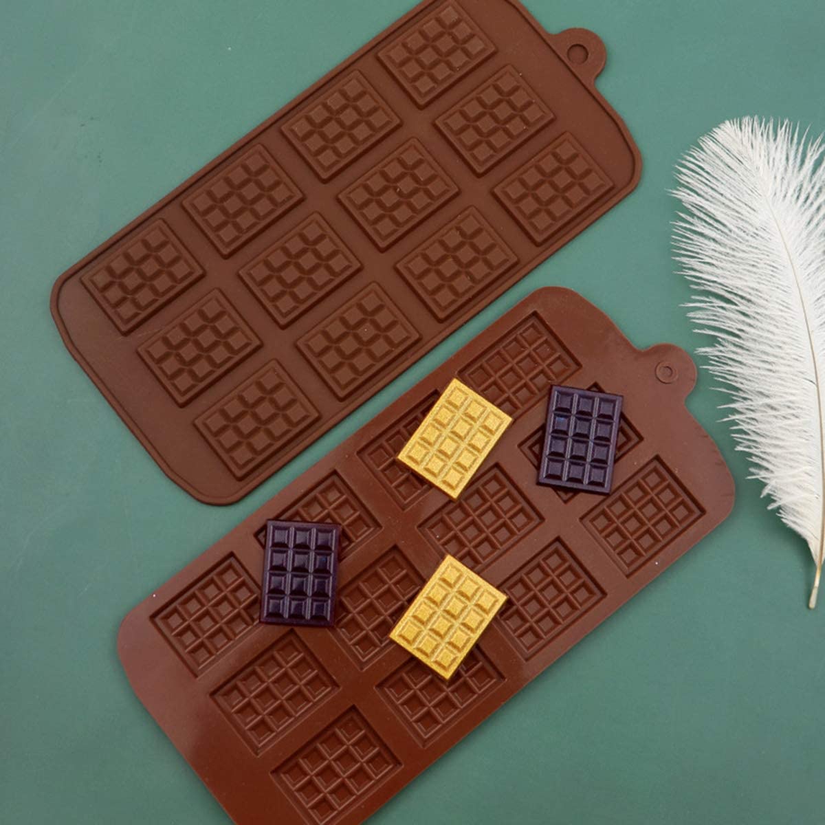 Silicone Chocolate Bar Mold Flexible Candy, Chocolate & Jelly Mold for DIY Treats