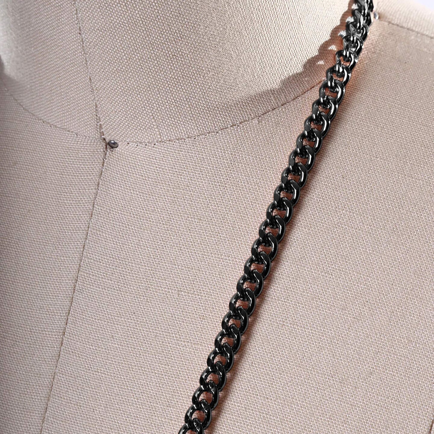 1 Yard Gunmetal 6mm Metal Chain Trim for Jewelry Making and Accessories