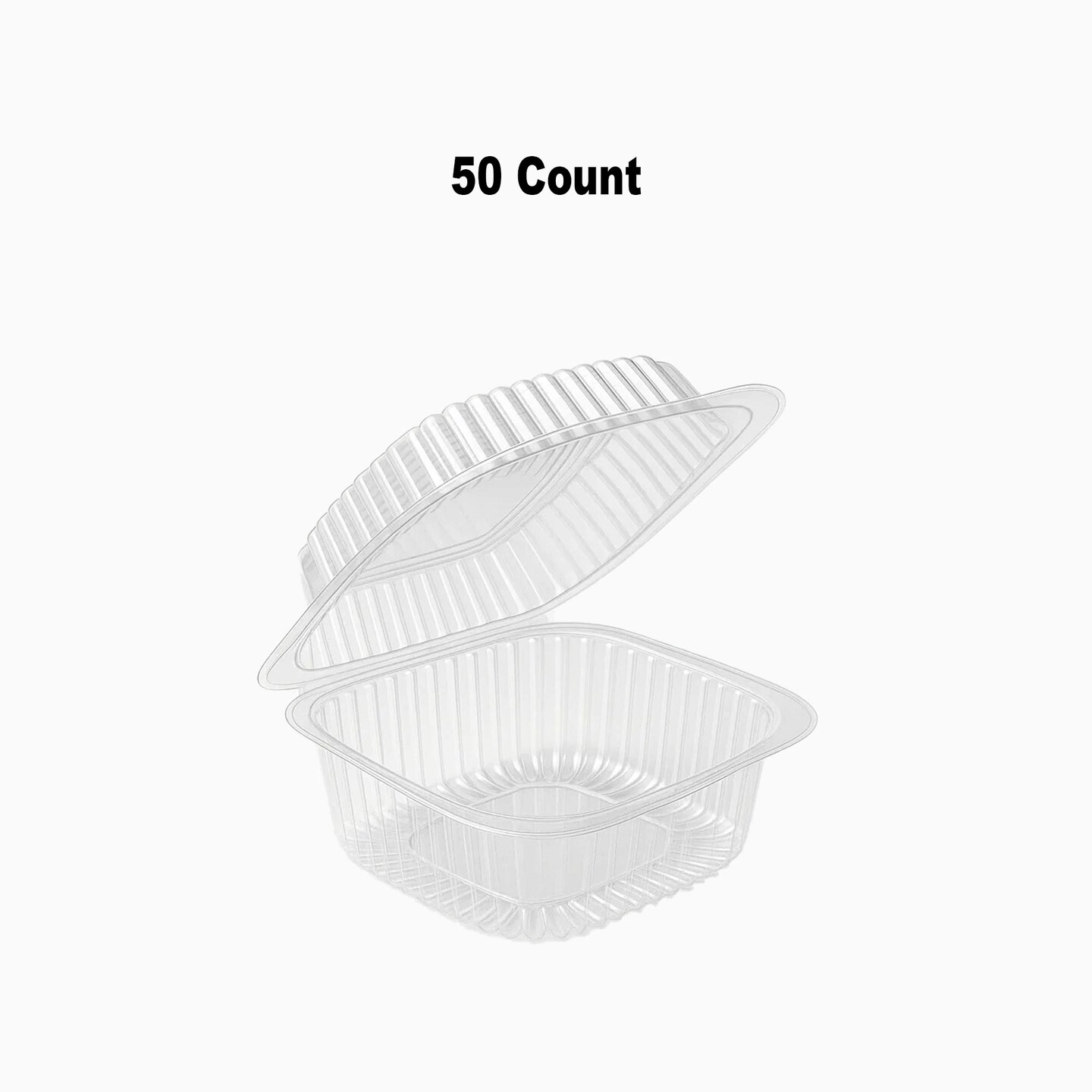 50 Count Sol Pak Clamshell Food Containers 6 Inch Heavy Duty