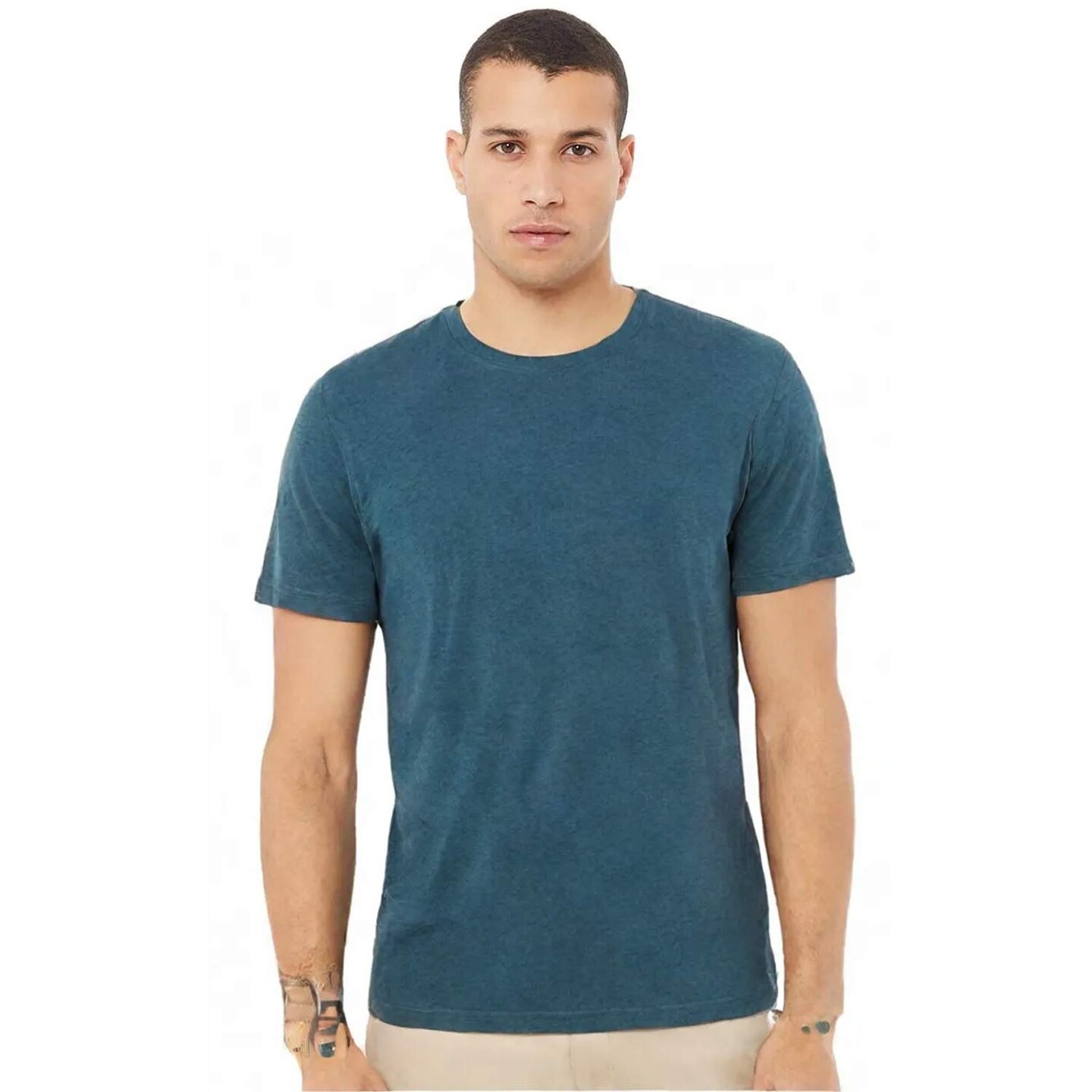 BELLA + CANVAS Triblend Short Sleeve Crewneck T-Shirt for Everyday Comfort & Custom Print Casual Tee