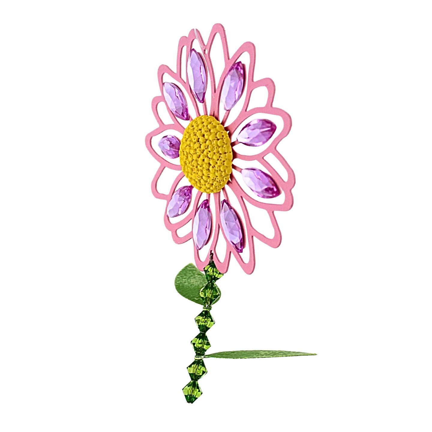 Crystal Expressions 5.0 Inch Garden Daisies Everyday Tree Ornament , Springtime, Summer Flowers