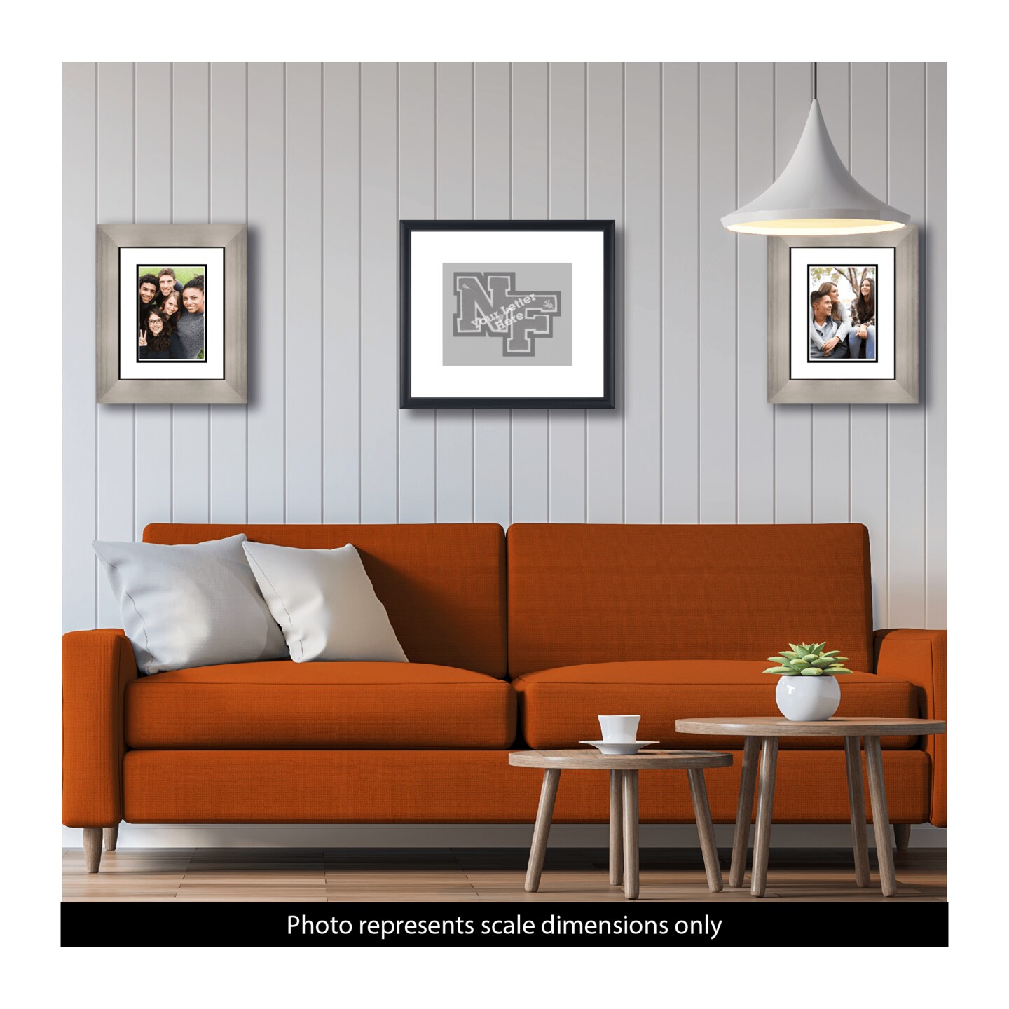 Framerly - 10"w x 8"h Varsity Letter Horizontal Frame - Solid Hardwood Shadowbox in Black Satin Finish with White Matting