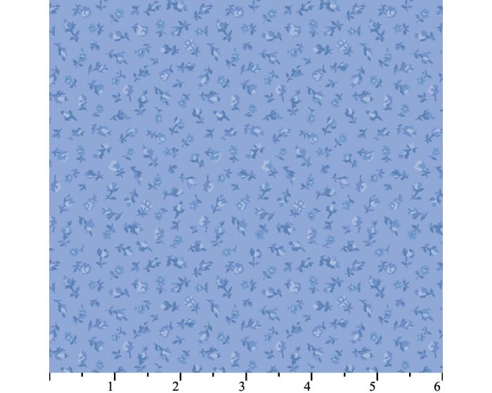 Blue Floral Potpourri Cotton Fabric | By The Yard | Sewing and Crafting | 44 inches wide