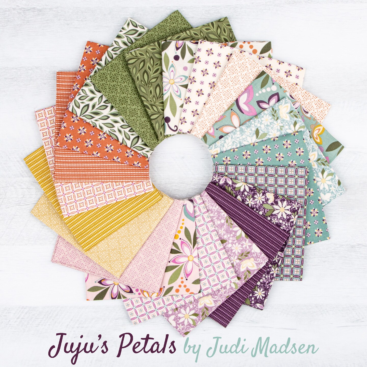 Juju&#x27;s Petals 10&#x22; Square Pack (Layer Cake / 10&#x22; Stacker) by  for Riley Blake (10-16610-42)