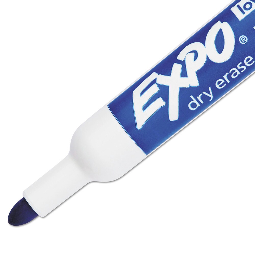 EXPO Low-Odor Bullet Tip Dry-Erase Marker - Medium/Blue (1-Dozen)