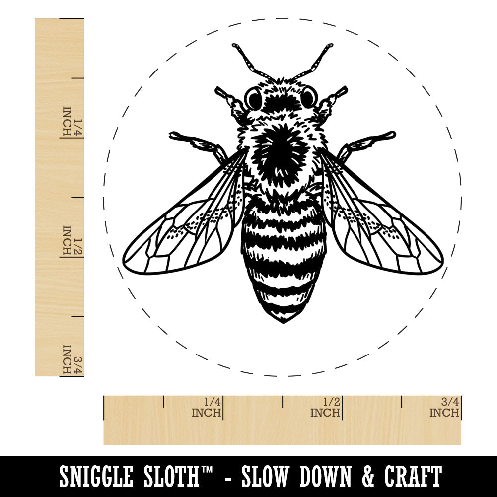 Realistic Fuzzy Honey Bee Rubber Stamp for Stamping Crafting Planners