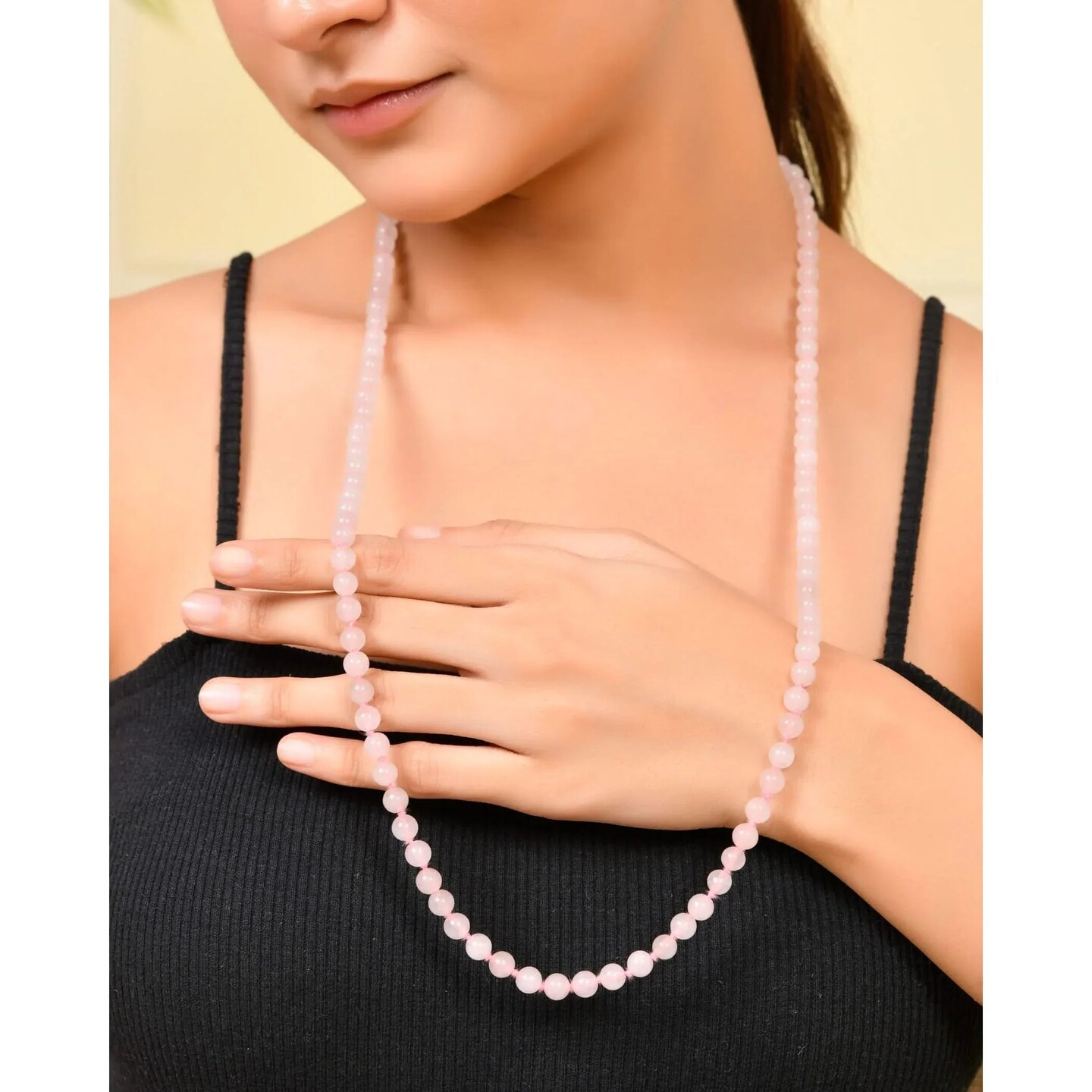 LOVENSPIRE 108 Mala Beads Natural Healing Crystal Gemstones Yoga Meditation Necklace Japa Prayer Mala Beaded Tassel Buddhist Tibetan Hand Knotted Reiki Chakra Stone Women Men Jewelry