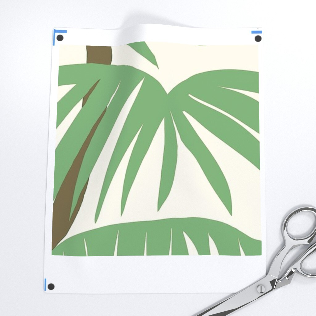 Abstract Palms Tropical Stripe Nature Minimalist Summer Vibes Large Scale Custom Removable Wallpaper by Spoonflower Peel & Stick Wallpaper 2FT Wide