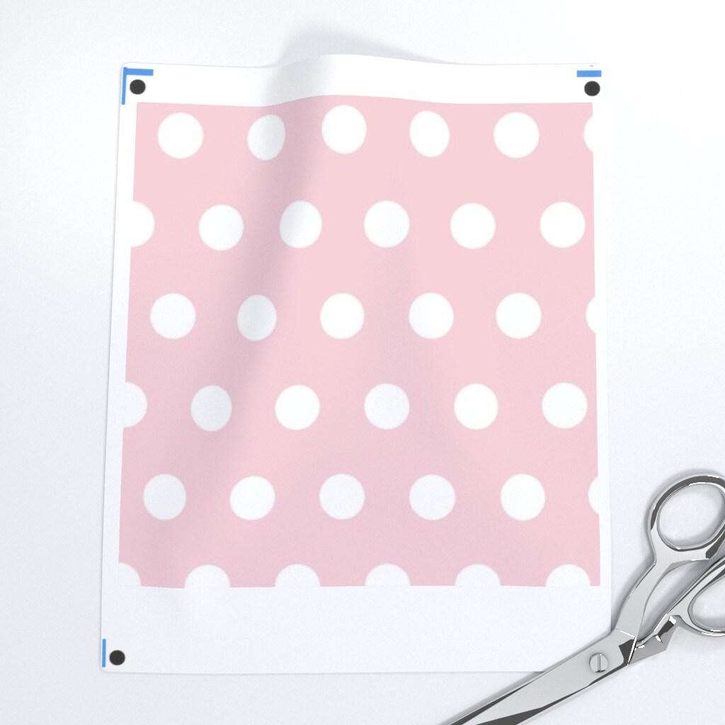 Pink Bright Polka Dots Pale Ditsy Large Scale Custom Removable Wallpaper by Spoonflower Peel & Stick Wallpaper 2FT Wide