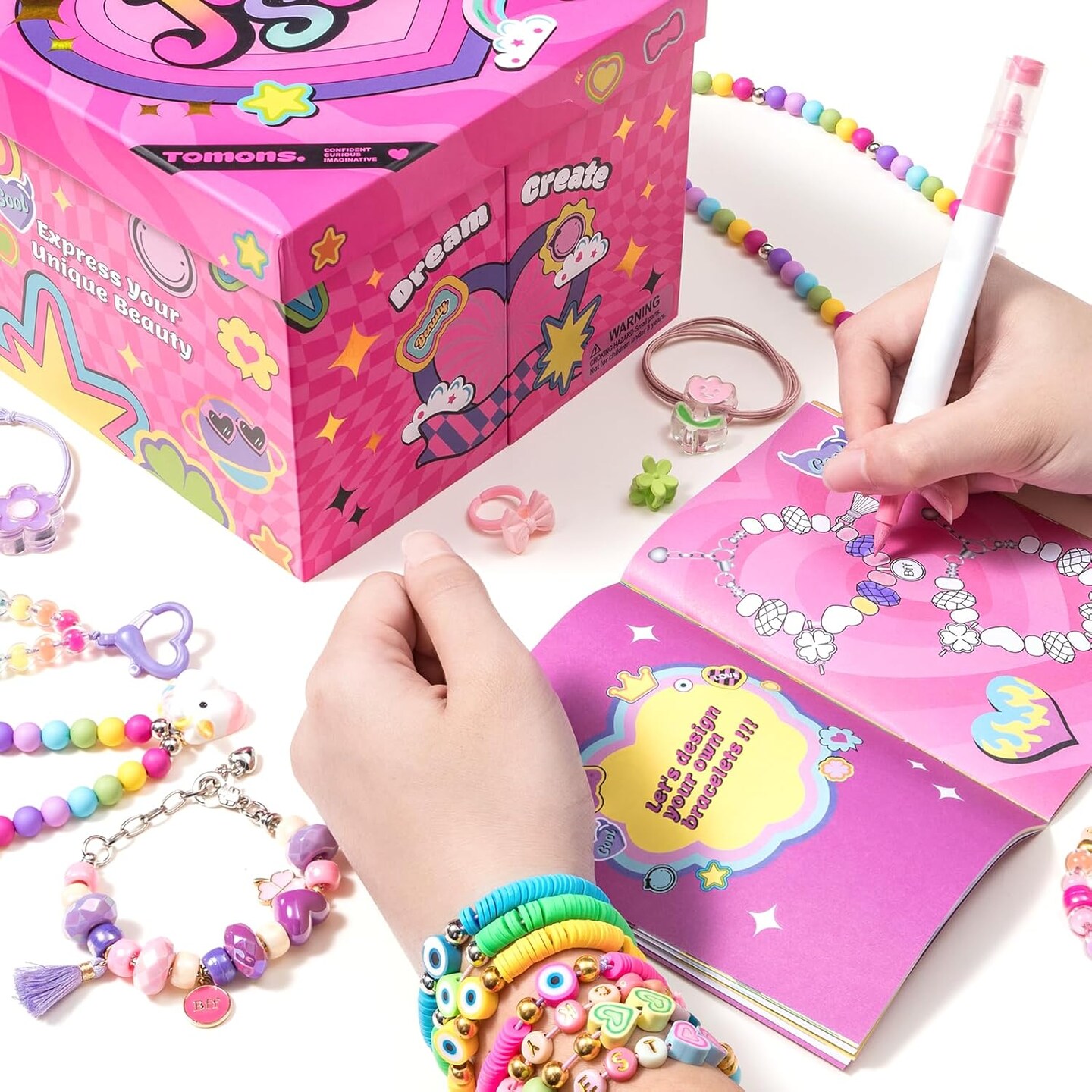 Bracelet Making Kit for Girls Ages 6-12 Year Old, Jewelry Making Kit- Birthday for 6 7 8 10 11 12 Year Old Girl