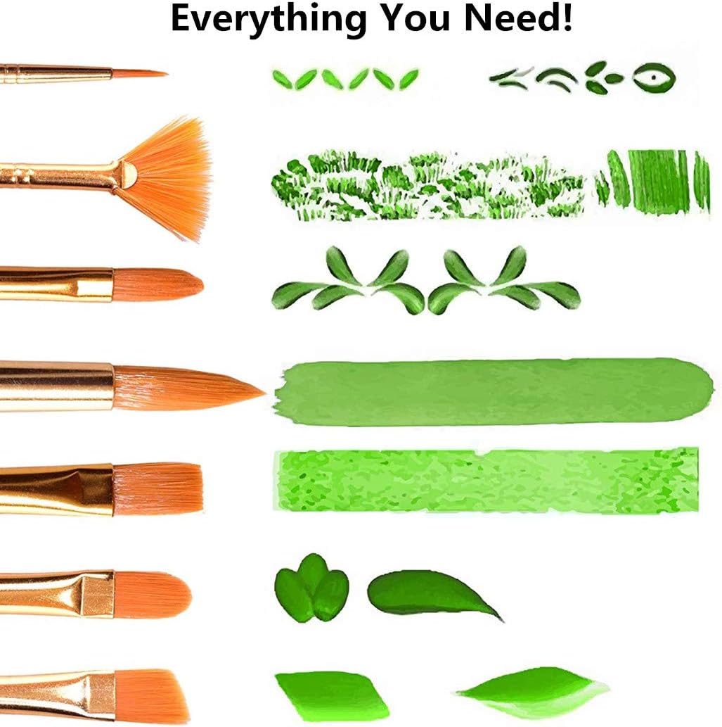 18Pack Oil Paint Brushes Sets Professional Artist Acrylic Brush Kits ( 15 Sizes )