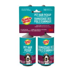 Scotch-Brite™ Pet Hair Pickup Lint Roller Twin Pack 839RS-70TP, 4.0 in x 36.2 ft (10.1 cm x 11.0 m)