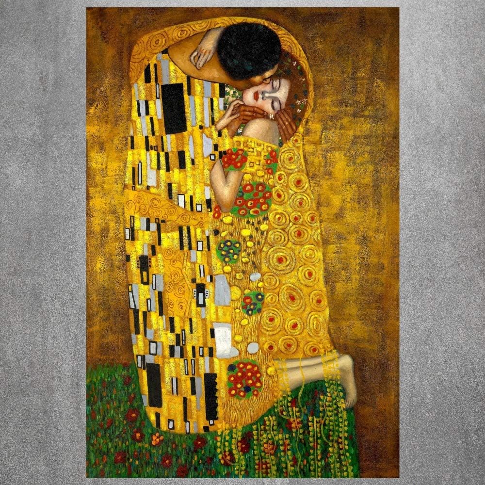 5D Diamond Painting Kits for Adults Full Drill The Free Hummingbird Embroidery Rhinestone Painting Full Drill Paint with Diamond for Home Wall Deco-Gustav Klimt De Kus(13.7X21.7inch/35X55cm)