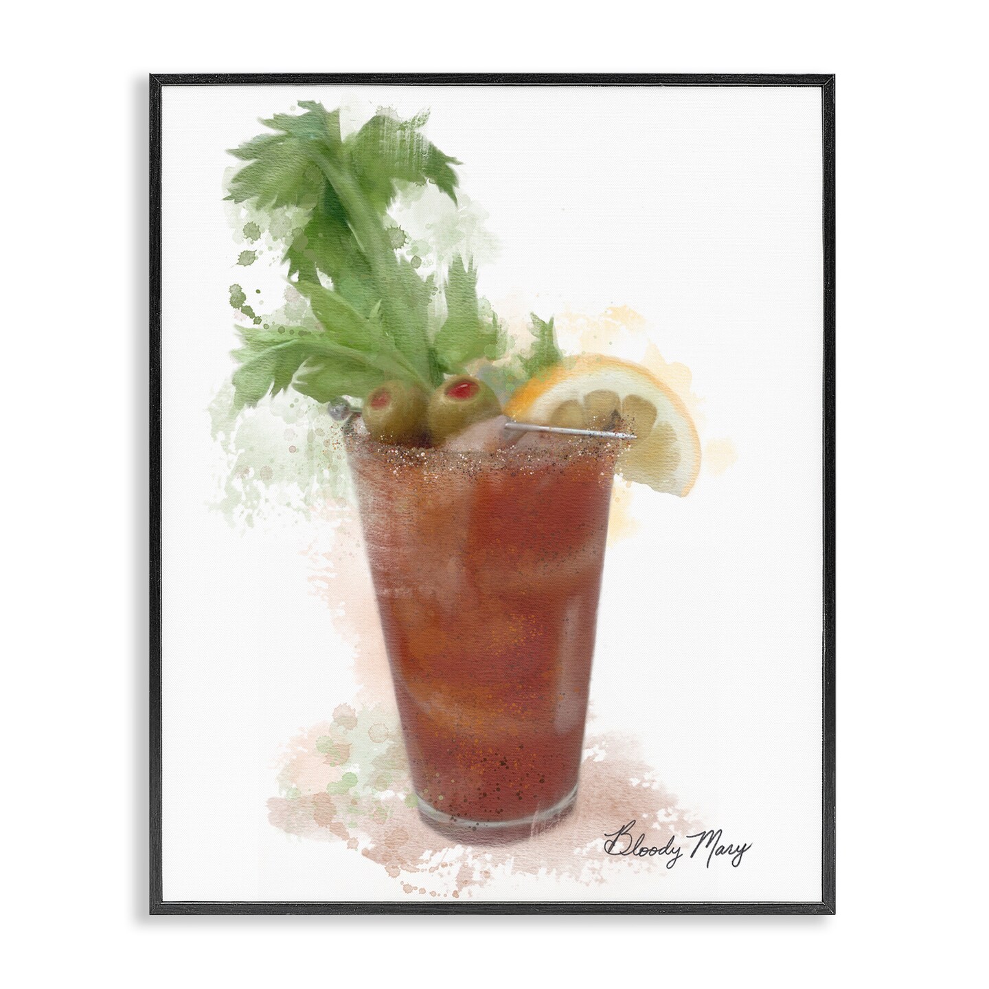 Stupell Industries Modern Bloody Mary Framed Giclee Design by Matthew Piotrowicz