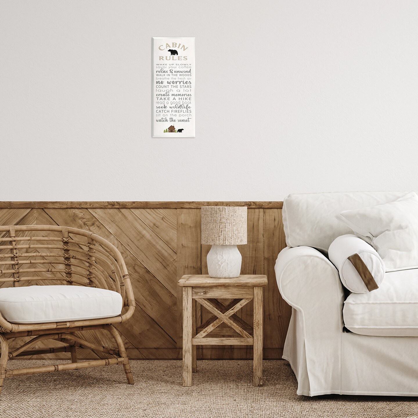 Stupell Industries Fun Adventure Cabin Rules Wall Plaque Design by Seven Trees Design
