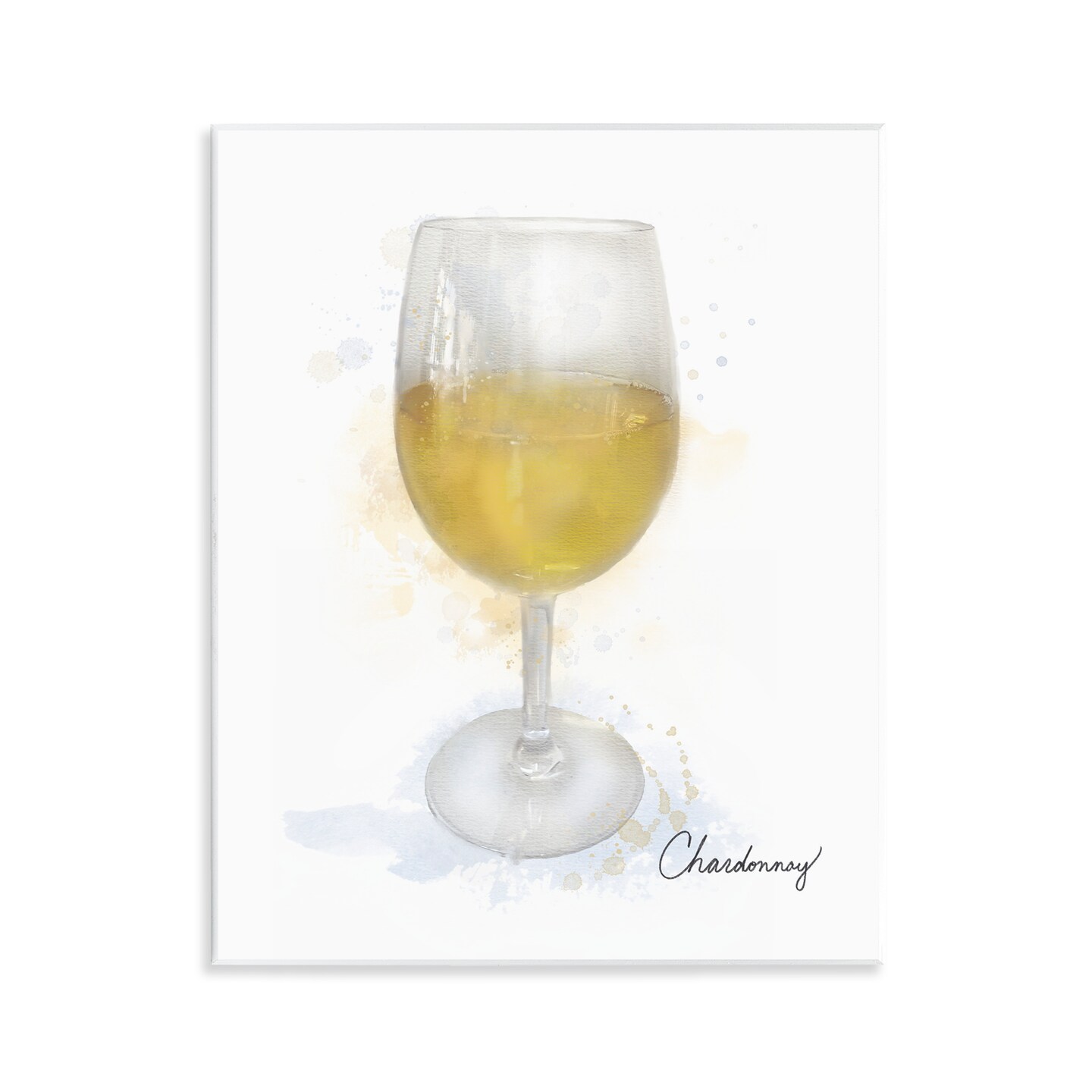 Stupell Industries Modern Chardonnay in Glass Wall Plaque Design by Matthew Piotrowicz
