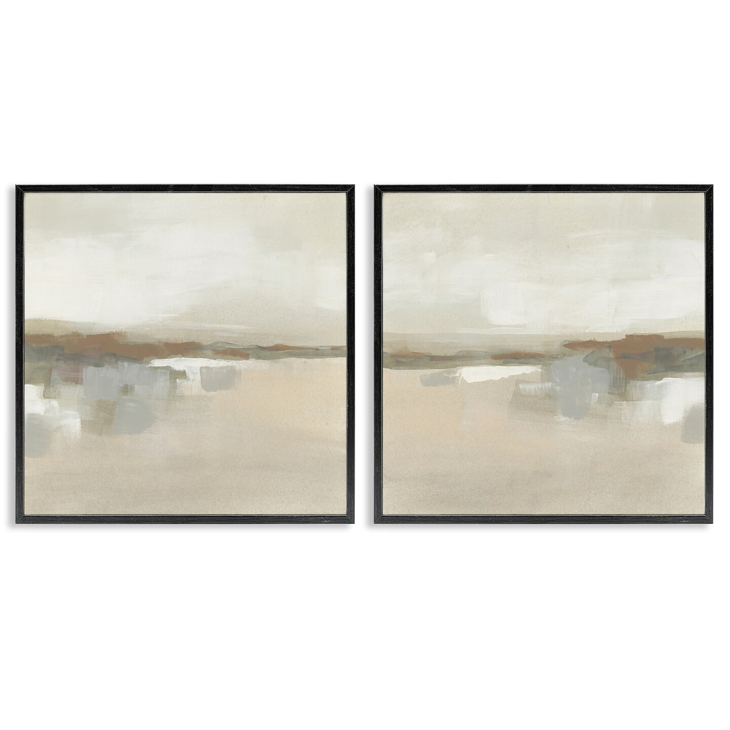 Stupell Industries Earthy Landscape Impressions 2pc Framed Giclee Set Design by June Erica Vess