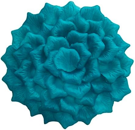 Separated Turquoise Rose Petals for Wedding,1520 Pcs Turquoise Silk Rose Petals for Romantic Night for Her Set,Teal Turquoise Blue Artificial Fake Rose Petals,Faux Rose Petals for Decorations