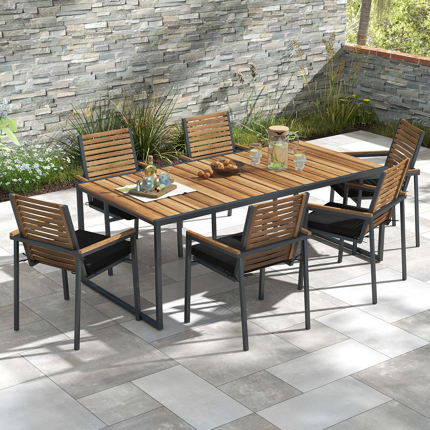 Set of 2 Square Waterproof Seat Chair Cushions Perfect for Dining Chairs or Patio Chairs