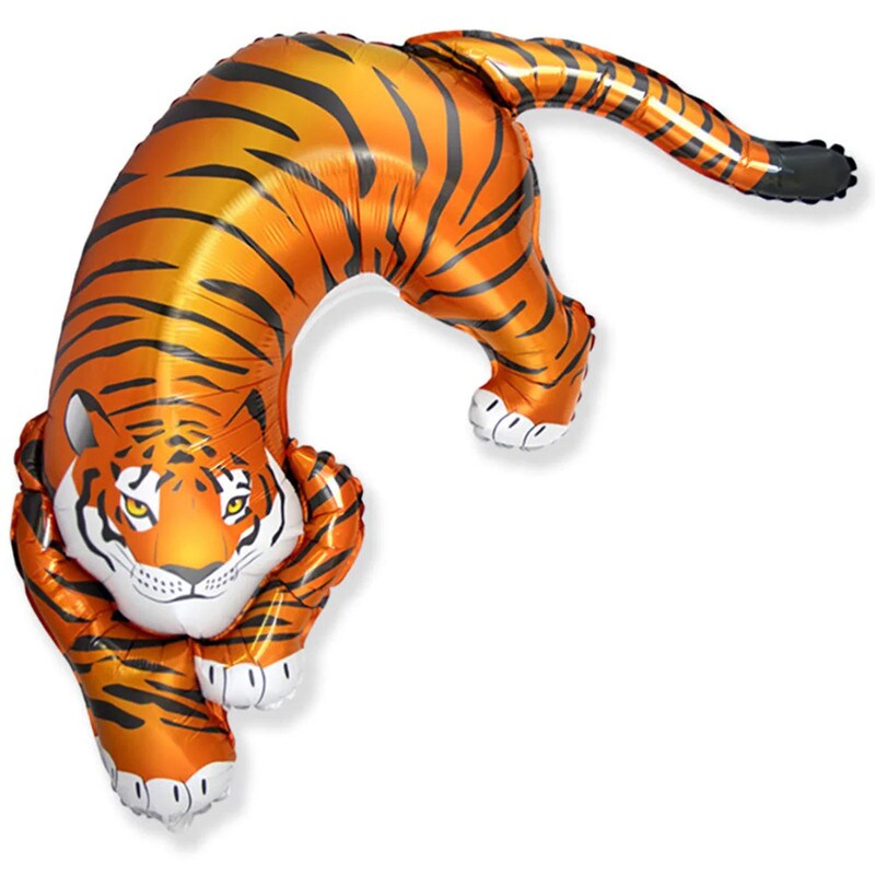 Wild Tiger 42&#x22; Animal Theme Foil Mylar Balloon