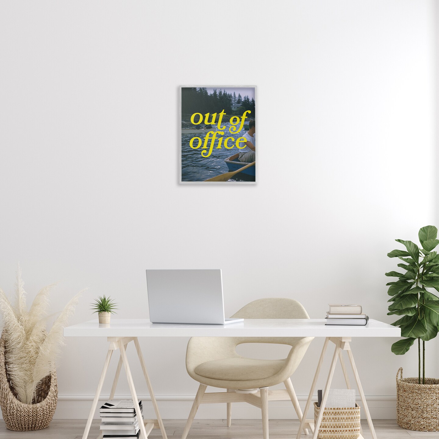 Stupell Industries Out of Office Lake View Framed Giclee Design by Victoria Barnes