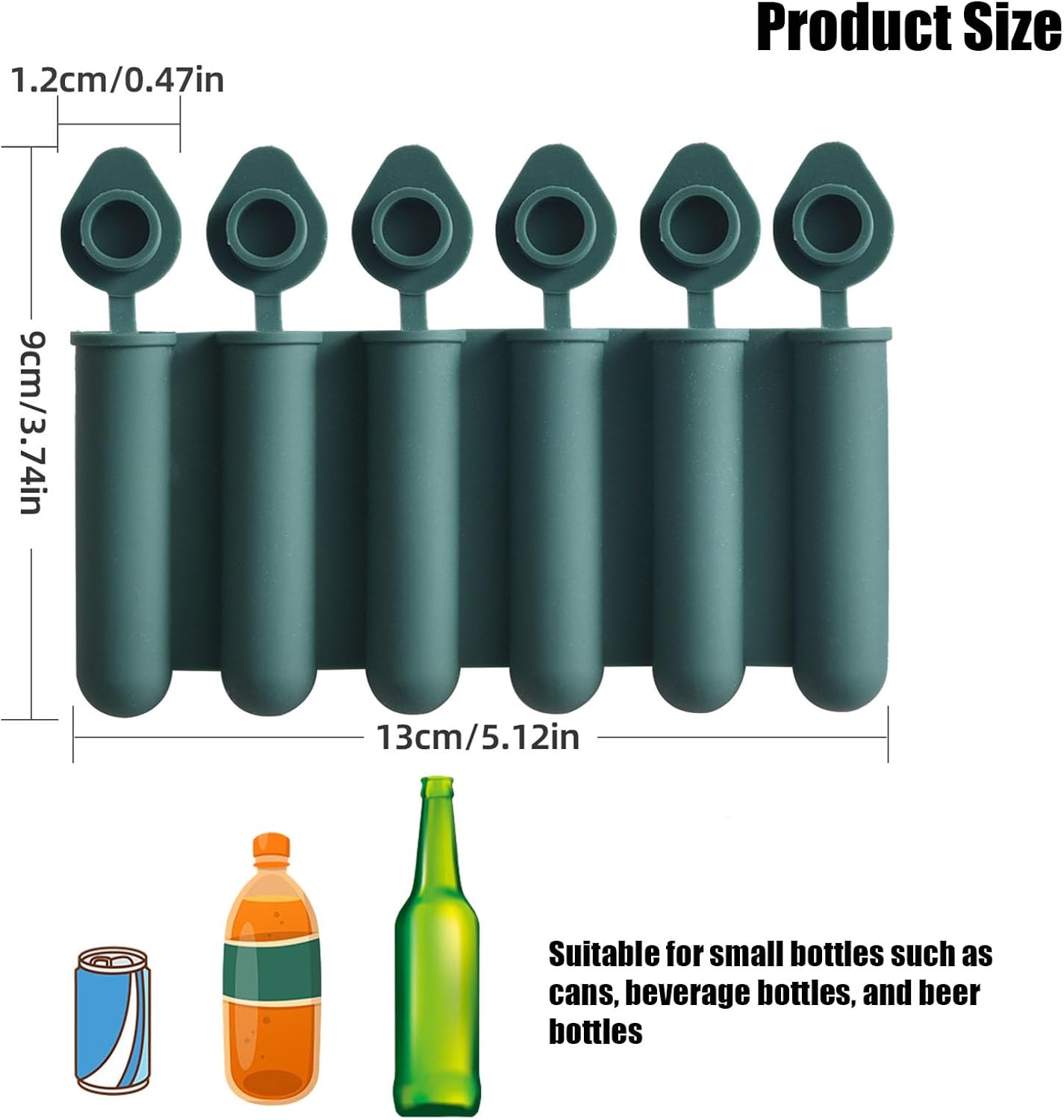 Suppository Mold Ice Cube Mold, set of 4 Long Ice Cube Molds With Lids, Silicone Mini Ice Cube Mold, for Ice Cubes, DIY Popsicle, Homemade Ice Cream